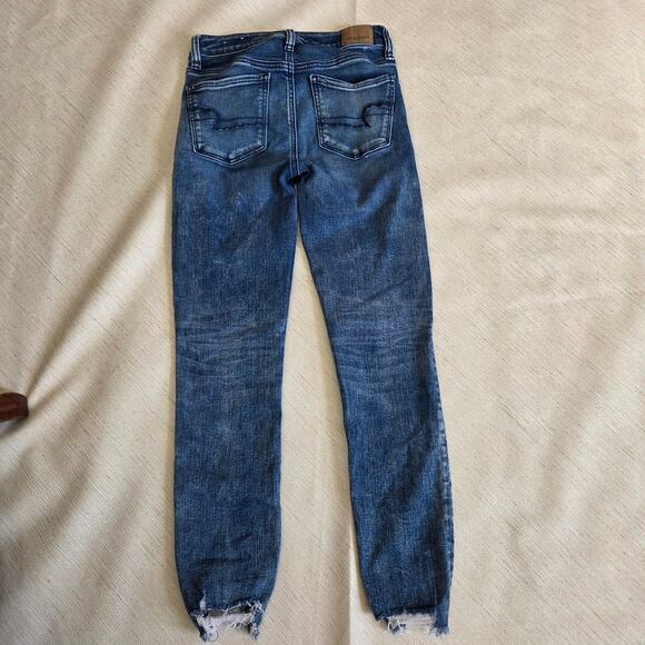 American Eagle Hi-rise jegging crop jeans womans size 2 next level stretch - Picture 6 of 7
